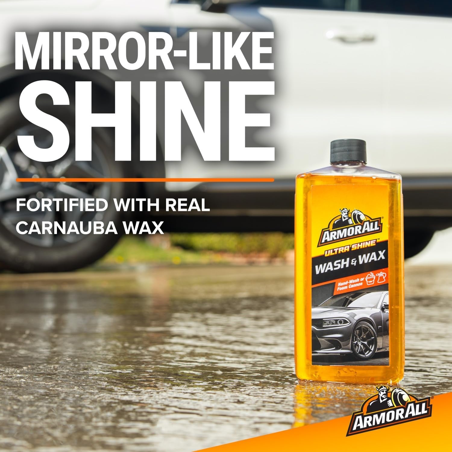 Ultra Shine Car Wash and Wax, Car Wax and Cleaner for Cars, Trucks and Motorcycles, 16 Fl Oz