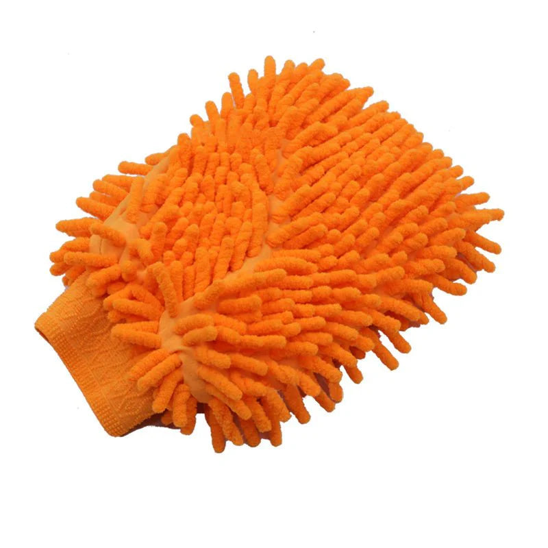 Premium Chenille Car Wash Gloves (2-Pack) | Scratch-Free | Super Absorbent | 3 Colors
